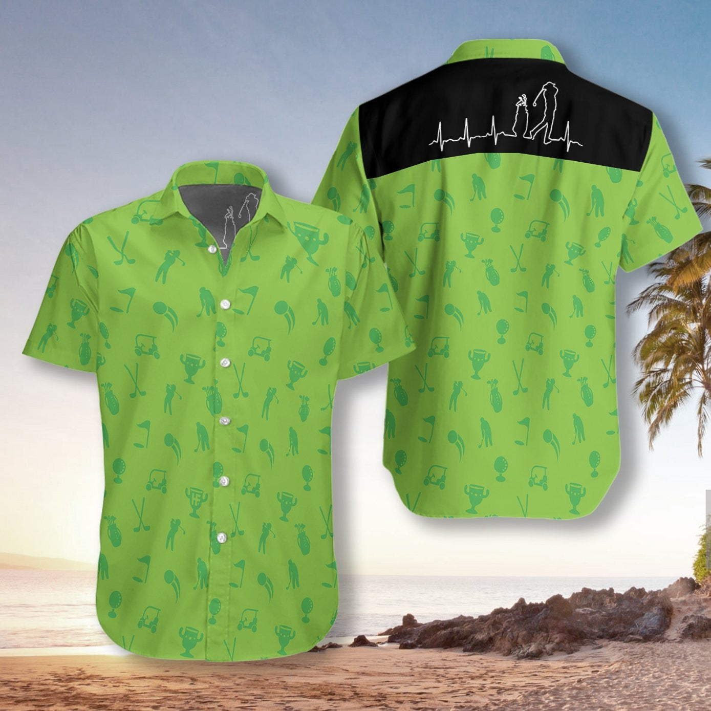 Gailf Heartbeat Lifeline Patrún beag bídeach ar Théama Glas Léine Haváís, Bronntanas Léine Haváís, Bronntanas Nollag