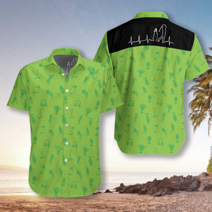 Gailf Heartbeat Lifeline Patrún beag bídeach ar Théama Glas Léine Haváís, Bronntanas Léine Haváís, Bronntanas Nollag