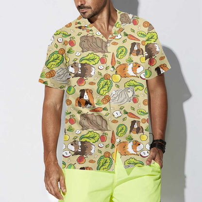 Love Animal Cute Guinea Pig Design Hawaiian Shirt,Hawaiian Shirt Gift, Christmas Gift