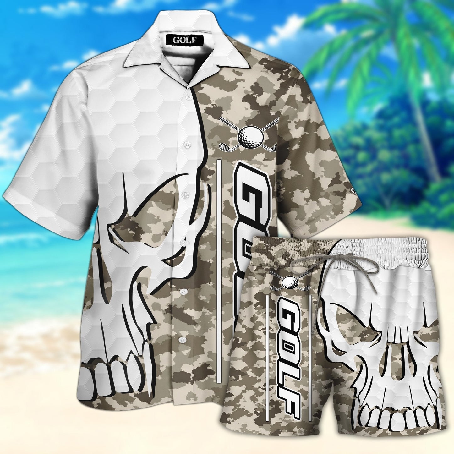 Dearadh Cúlra Trópaiceach Gailf Duaithníochta Léine Haváís Agus Gearr, Bronntanas Léine Haváíais, Bronntanas Nollag