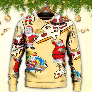 Christmas Santa Eating Pizza. It's Yummy Ugly Christmas Sweater, Christmas Gift, Gift Christmas 2024