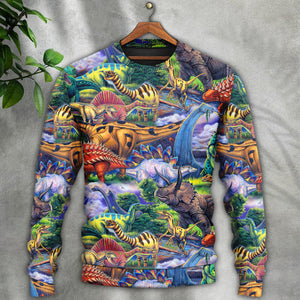 Dinosaur Art Coloful Style Ugly Christmas Sweater, Christmas Gift, Gift Christmas 2024