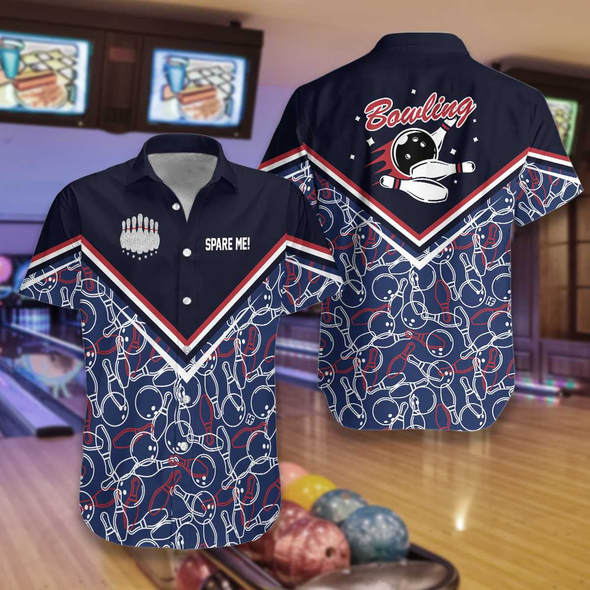 Ideal Spare Me Bowling Design Hawaiian Shirt, Hawaiian For Gift