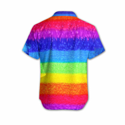 Vivid Lgbt Love Is Love Design Hawaiian Shirt, Hwaiian For Gift