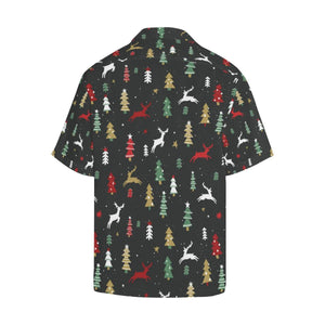 Funny Christmas Tree Deer Style Pattern Hawaiian Shirt, Hawaiian Shirt Gift, Christmas Gift.