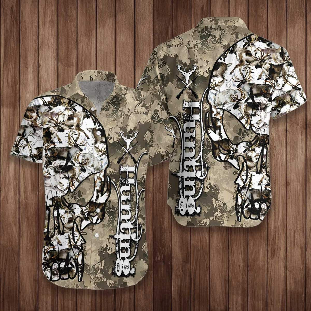 Patrún Fiach Camo Agus Skull Léine Haváís, Bronntanas Léine Haváís, Bronntanas Nollag