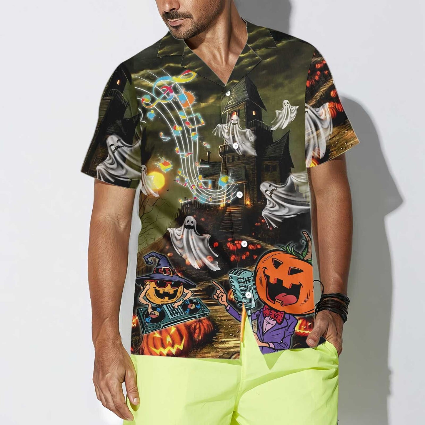 Music Night Halloween Hawaiian Shirt, Halloween Shirt For Men And Women,Hawaiian Shirt Gift, Christmas Gift