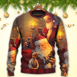 Christmas Santa Claus The Spirit of Christmas Art Style Ugly Christmas Sweater, Christmas Gift, Gift Christmas 2024