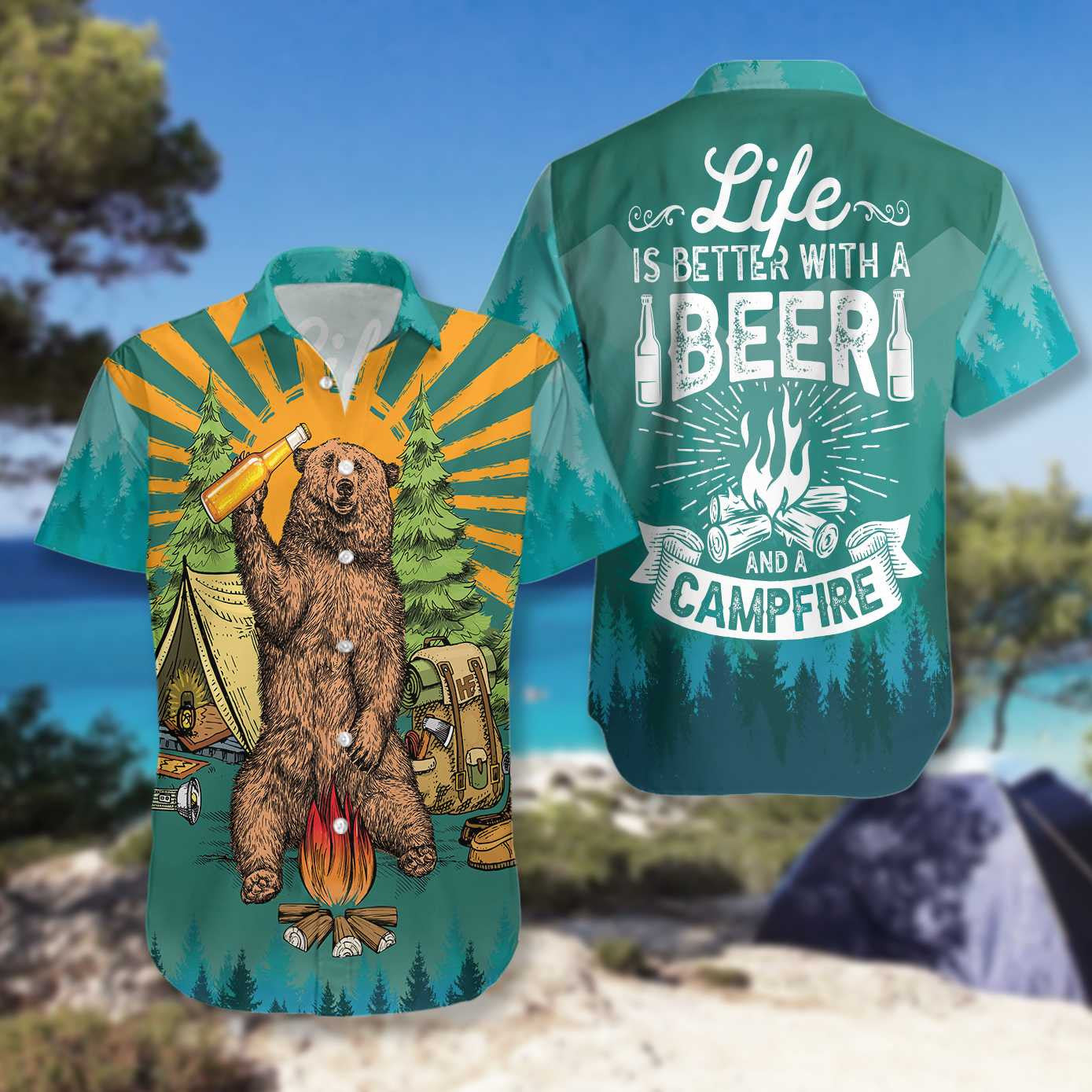 Tá Saol Béar Donn Níos Fearr Le Dearadh Beoir Léine Haváís, Bronntanas Léine Haváíais, Bronntanas Nollag