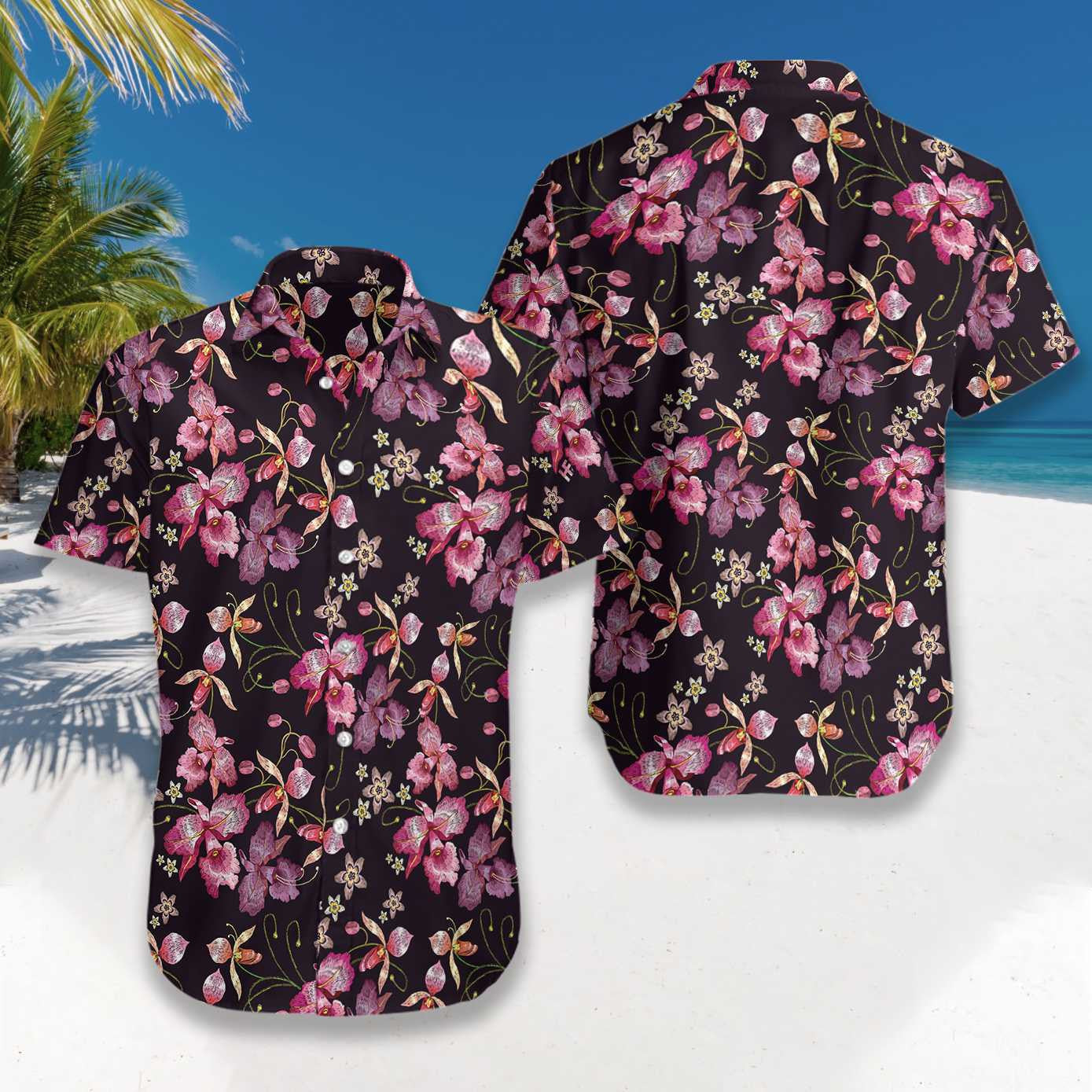 Floral On The Dark Design Hawaiian Shirt,Hawaiian Shirt Gift, Christmas Gift