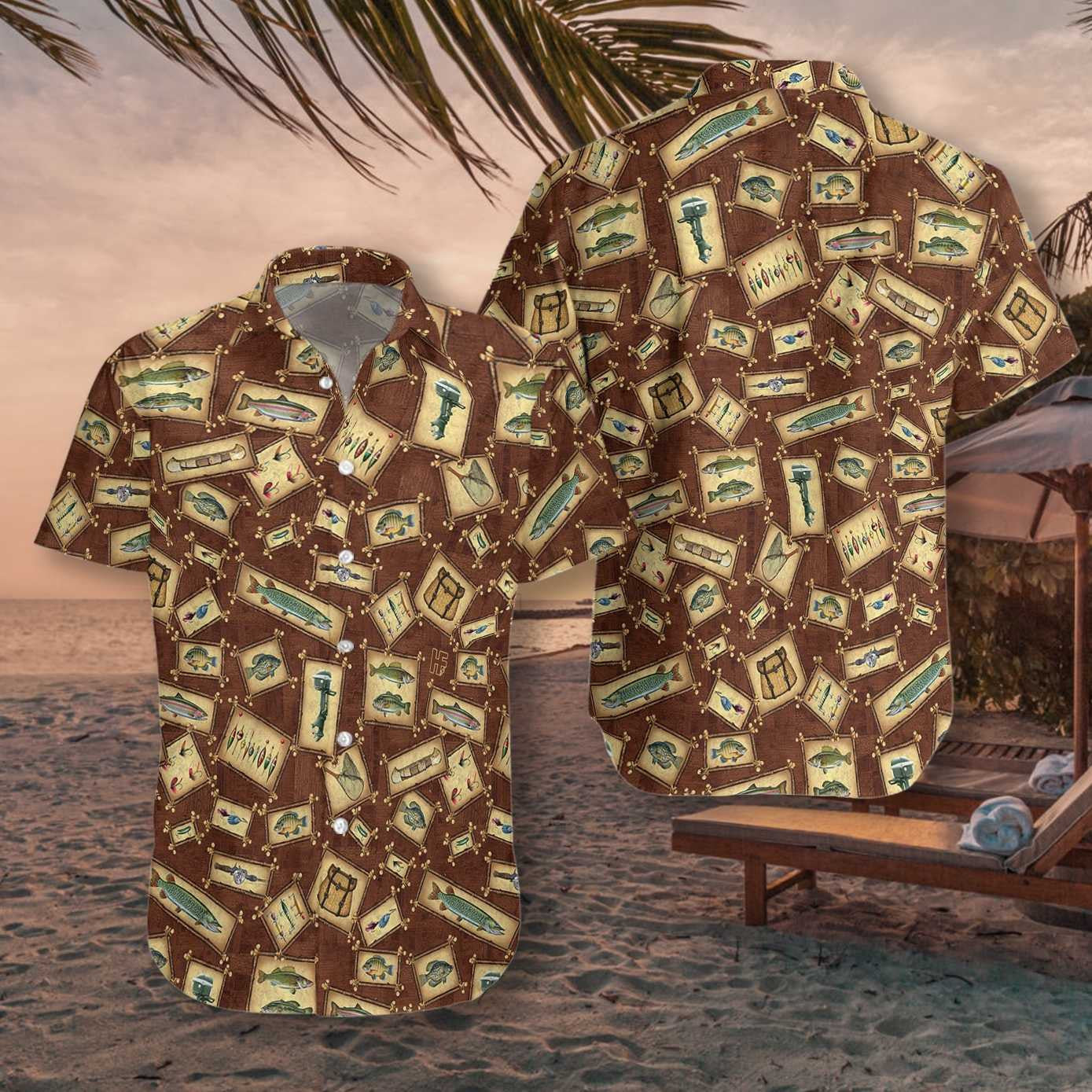 Fishing Tool Collection Complex Design Hawaiian Shirt,Hawaiian Shirt Gift, Christmas Gift