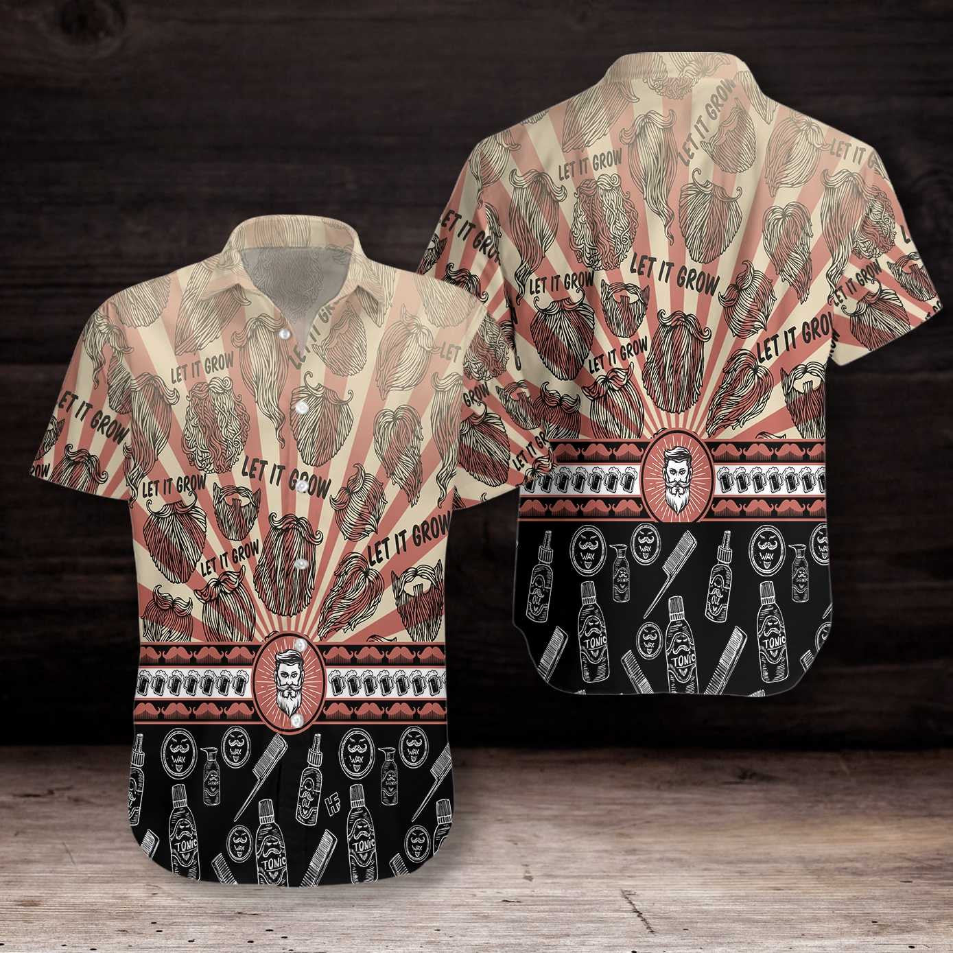 Let It Grow Siombail Uathúil Dearadh Go hiontach Léine Haváís, Bronntanas Léine Haváíais, Bronntanas Nollag