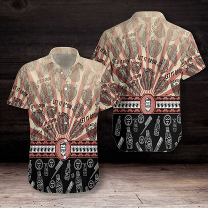 Let It Grow Siombail Uathúil Dearadh Go hiontach Léine Haváís, Bronntanas Léine Haváíais, Bronntanas Nollag