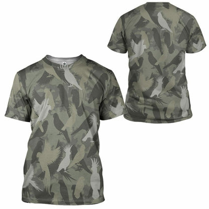 3D Parrot Camo Custom Tshirt Éadaí Hoodie
