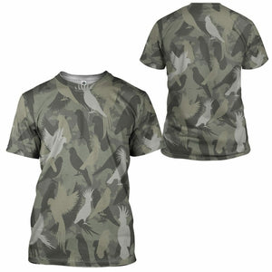 3D Parrot Camo Custom Tshirt Hoodie Apparel