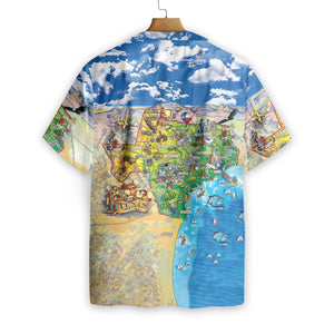 Texas Travel Map Custom Name Hawaiian Shirt,Hawaiian Shirt Gift, Christmas Gift