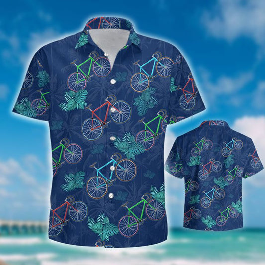 CYCLING TROPICAL HAWAIIAN SHIRT, Hwaiian For Gift