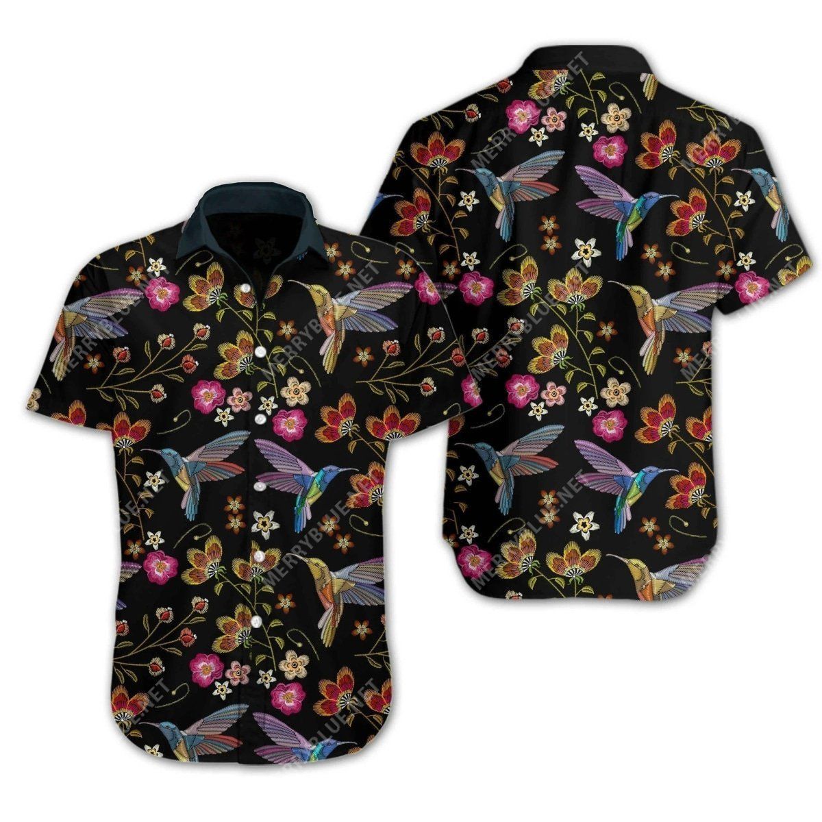 Find Hummingbird Embroidery Hawaiian Shirt 3D_ Hawaiian Shirt Gift, Christmas Gift