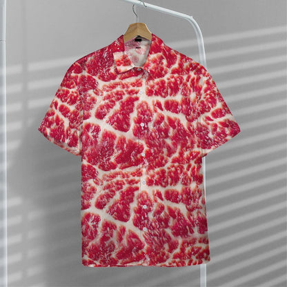 Red Meat Tropical Background Design Hawaiian Shirt,Hawaiian Shirt Gift, Christmas Gift