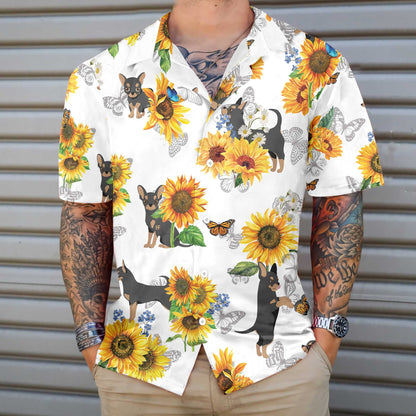 Speicis Bláthanna Lover Chihuahua Le Léine Haváí Lus na Gréine, Bronntanas Léine Haváí, Bronntanas Nollag