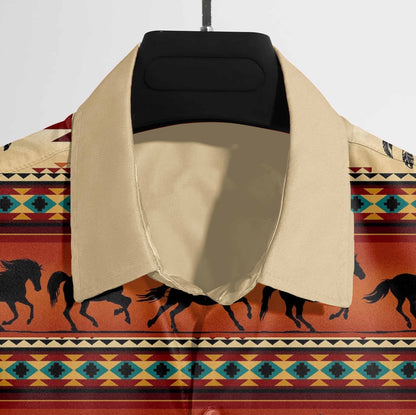 Native Horse Running Design Hawaiian Shirt,Hawaiian Shirt Gift, Christmas Gift