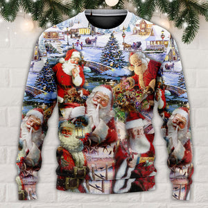 Christmas Santa I'm Just Here For The Ho's Ugly Christmas Sweater, Christmas Gift, Gift Christmas 2024