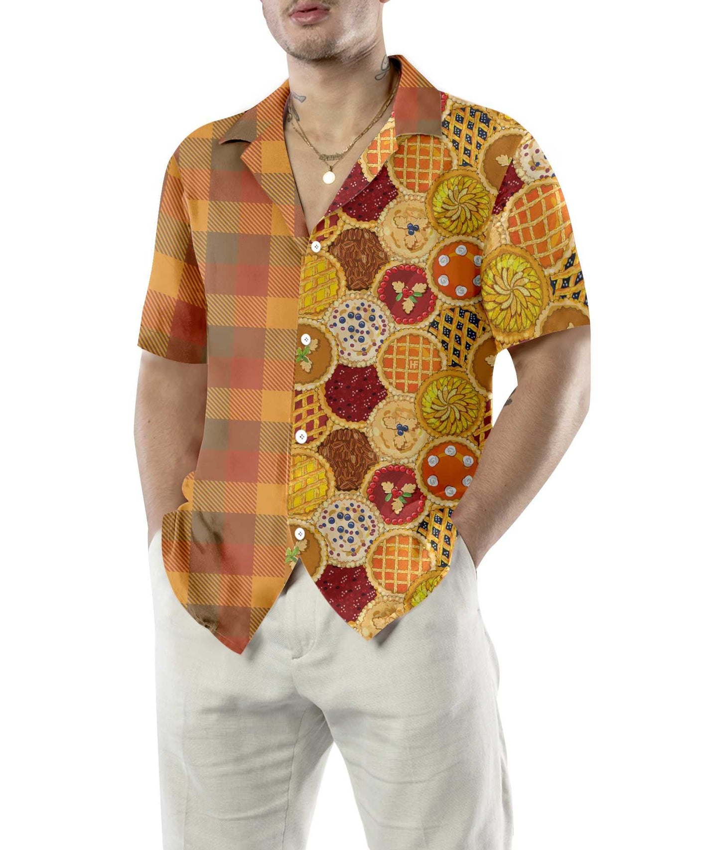 Vintage Style Thanksgiving Homemade Pies Hawaiian Shirt, Hwaiian For Gift