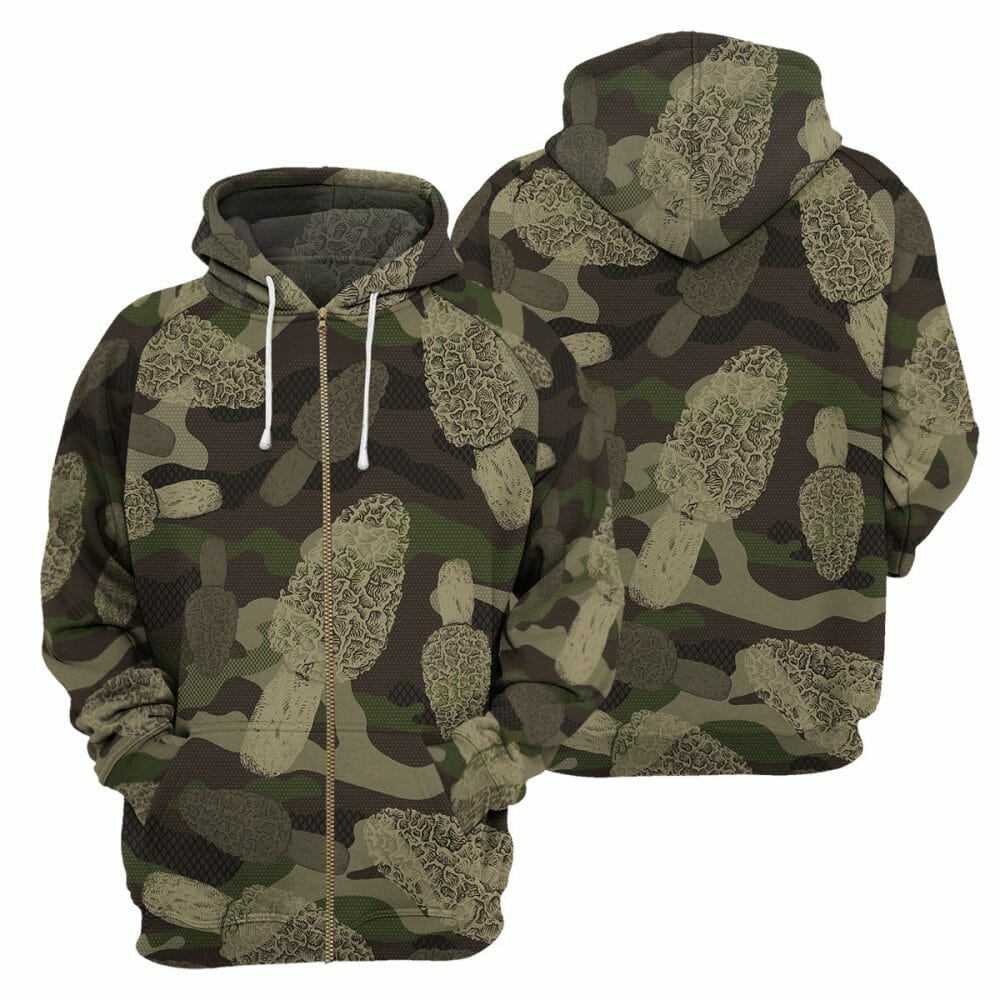 Morel Mushroom Camo - 3D All Over Printed Shirt Tshirt Hoodie Apparel