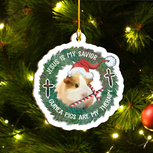 Xmas Guinea Pig Ornaments Set, Merry Christmas Ornaments Set, Funny Christmas Ornaments Family Gift Idea For Guinea Pig Lover
