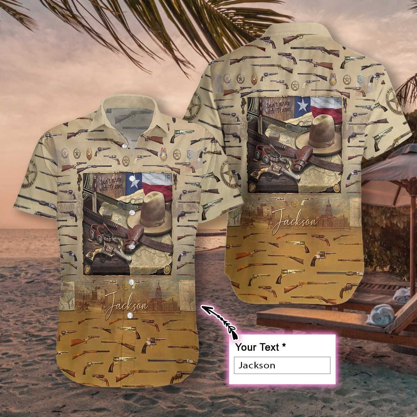 Vintage Texas Heritage Ainm Saincheaptha Léine Haváíais, Hwaiian Le haghaidh Bronntanais