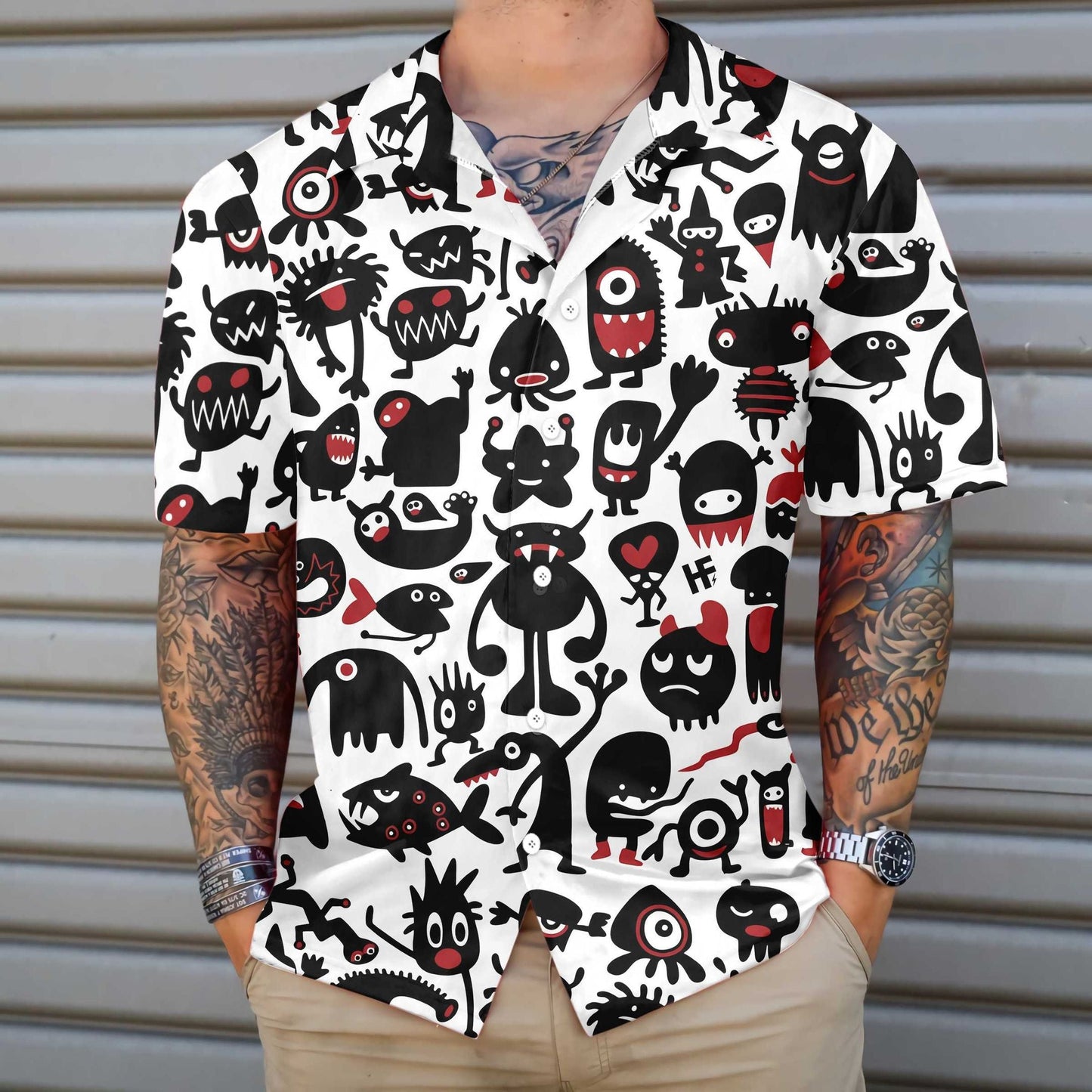 Black Monsters For Halloween Hawaiian Shirt, Hawaiian For Gift