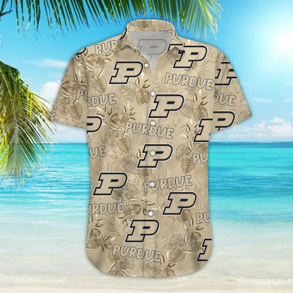 Déantóirí Coirí Purdue Aloha Shirt Léine Aloha Haváíais Léine Ghearr Trá Haváíais Shorts, Bronntanais Léine Haváíais, Bronntanas Nollag
