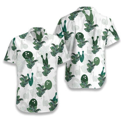 Tropical Bowling Seamless Background Design Hawaiian Shirt,Hawaiian Shirt Gift, Christmas Gift