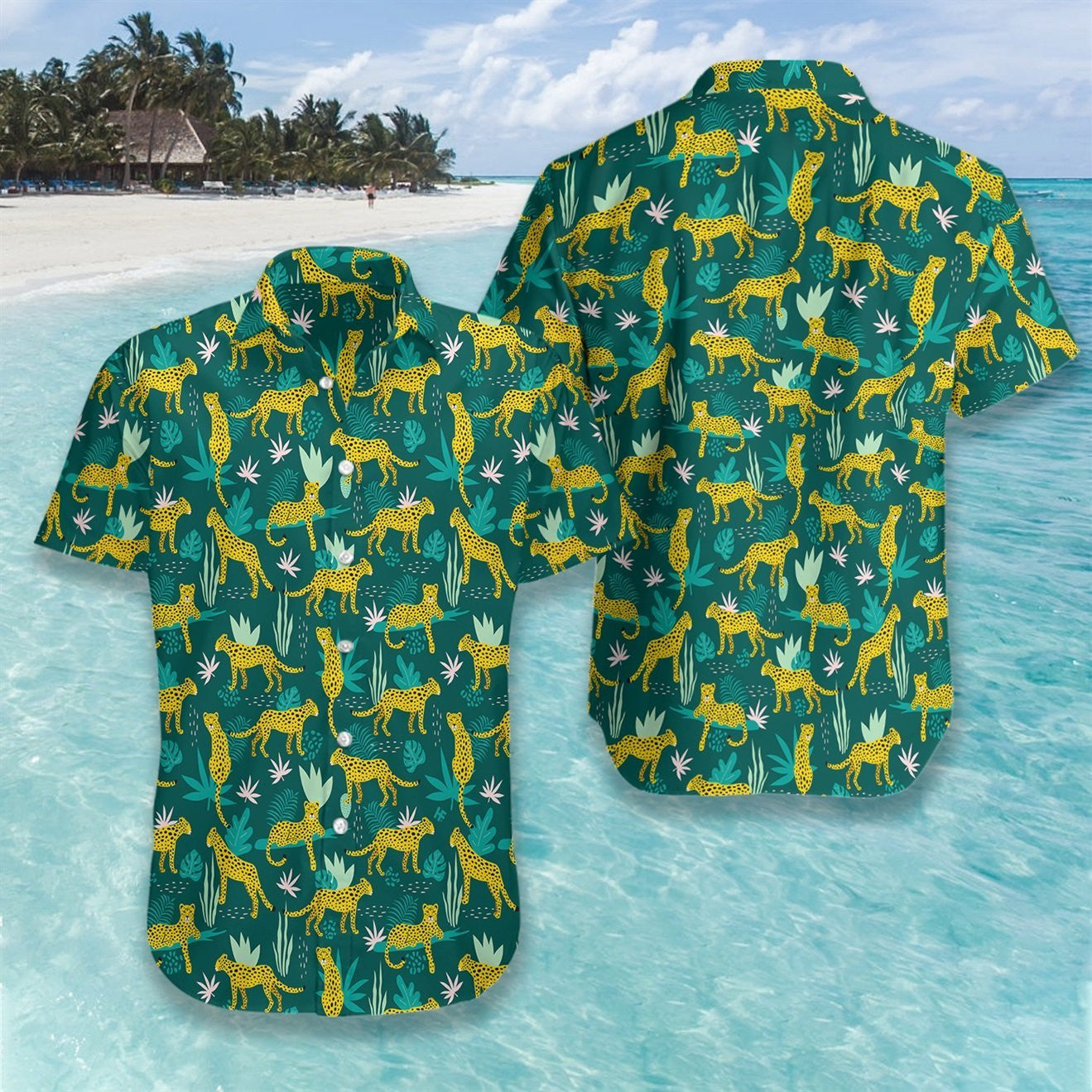 Patrún Liopards Agus Duilleoga Trópaiceacha Léine Haváís, Bronntanas Léine Haváís, Bronntanas Nollag