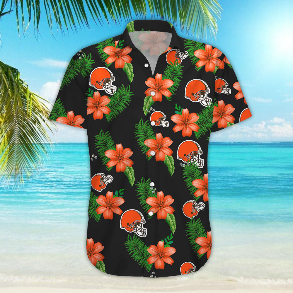 Cleveland Browns Hawaiian Shirt â€“ Dnstyles_Hawaiian Shirt Gift, Christmas Gift