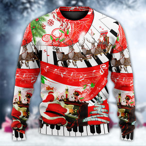 Christmas Love Music Happy Life Ugly Christmas Sweater, Christmas Ugly Sweater, Christmas Gift, Gift Christmas 2024