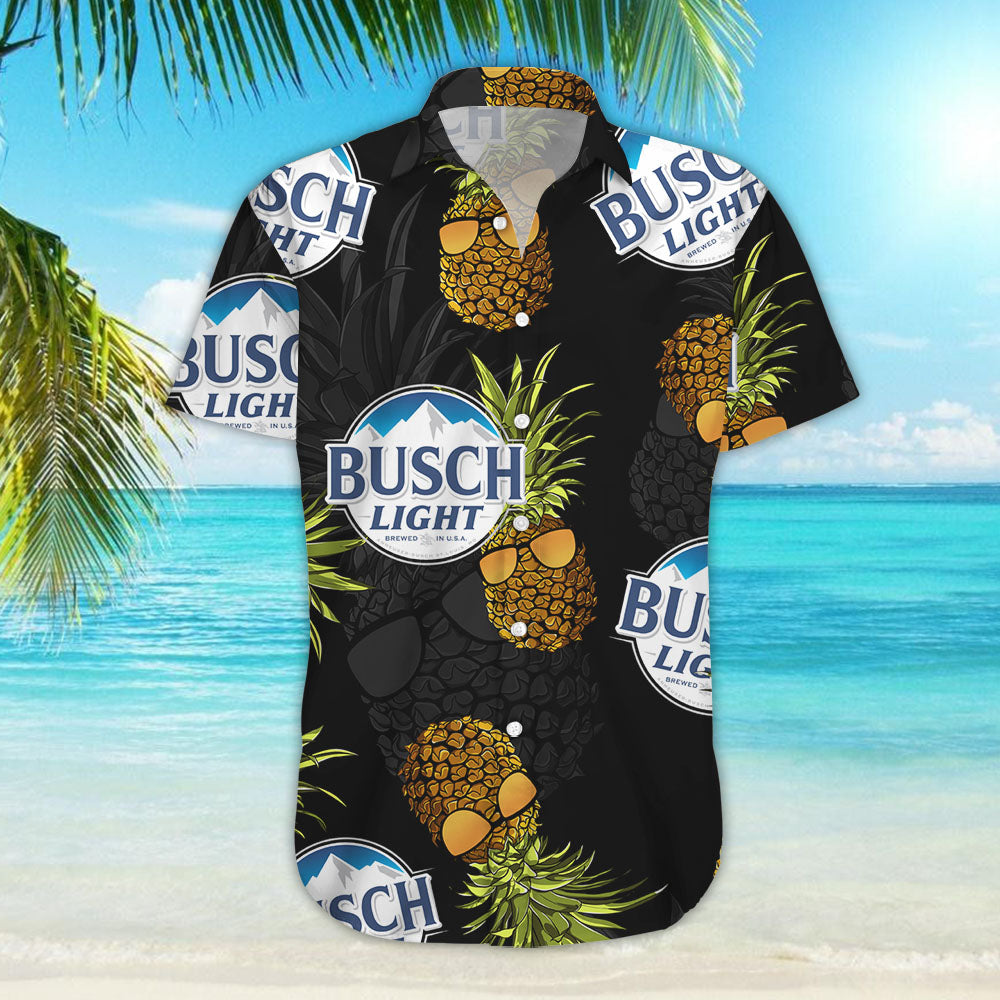 Busch Light Pineapple Hawaiian Shirt,Hawaiian Shirt Gift, Christmas Gift