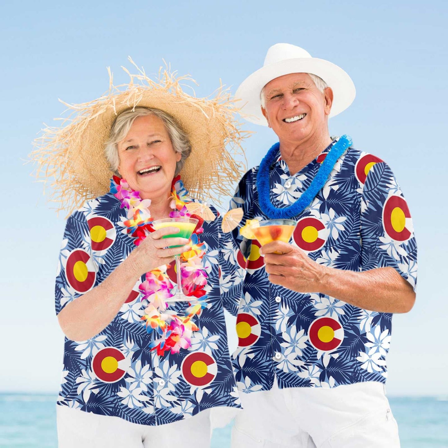 Proud Of Colorado Flag Seamless Pattern USA Hawaiian Shirt, Hawaiian Shirt Gift, Christmas Gift