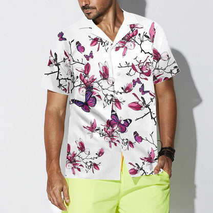 Floral Butterfly The Touch Of Nature Design Hawaiian Shirt, Hawaiian Shirt Gift, Christmas Gift