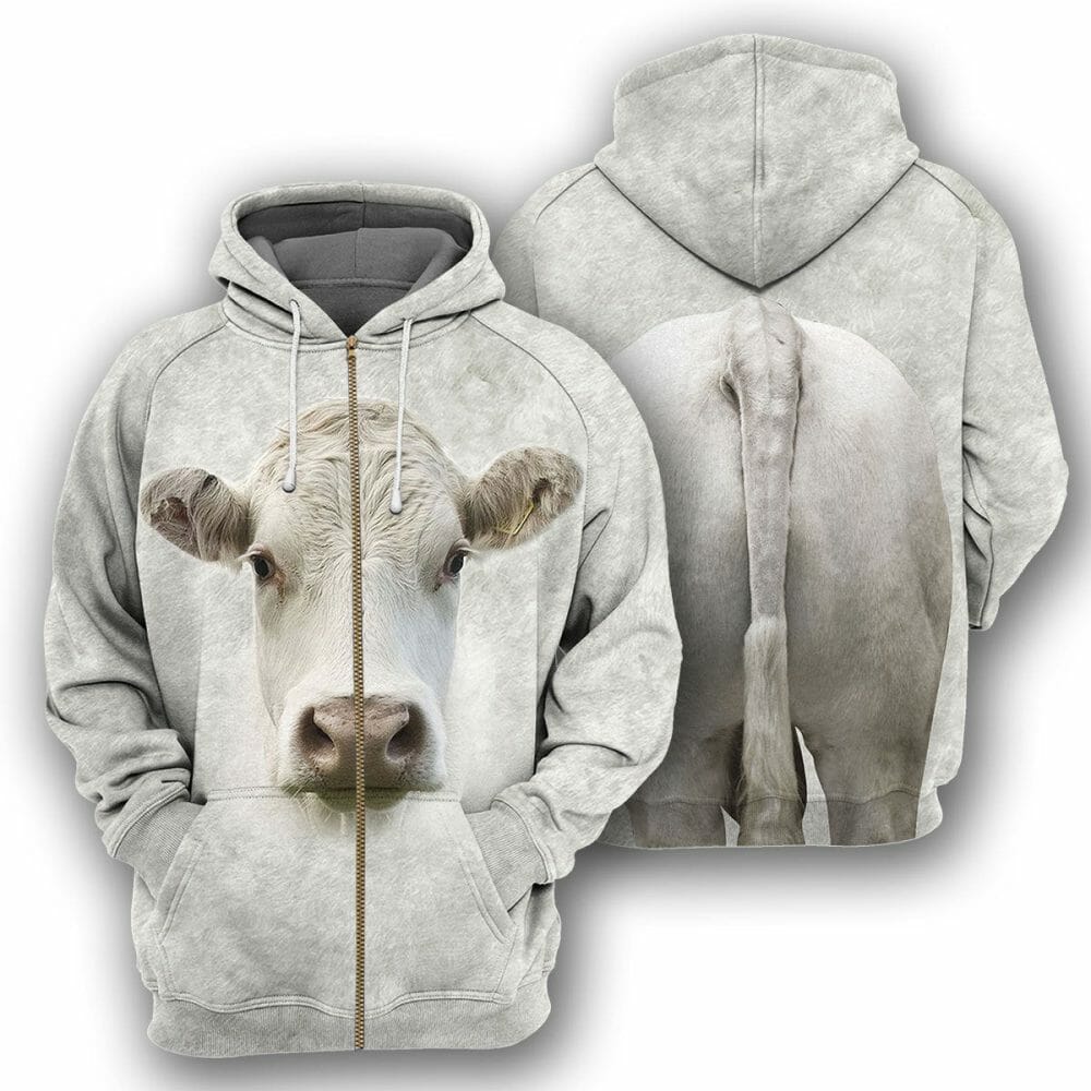 Eallaí Charolais - Éadaí Cochaillín Tléine Clóbhuailte Léine 3D ar Thar Lear
