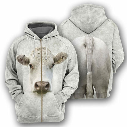 Eallaí Charolais - Éadaí Cochaillín Tléine Clóbhuailte Léine 3D ar Thar Lear