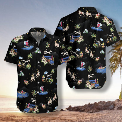 Nollaig Shona Daidí na Nollag Cúlra Gan uaim Dearadh Léine Haváís, Bronntanas Léine Haváís, Bronntanas Nollag