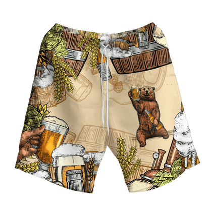 Funny Bear With Beer Party Hawaiian Shirt,Hawaiian Shirt Gift, Christmas Gift