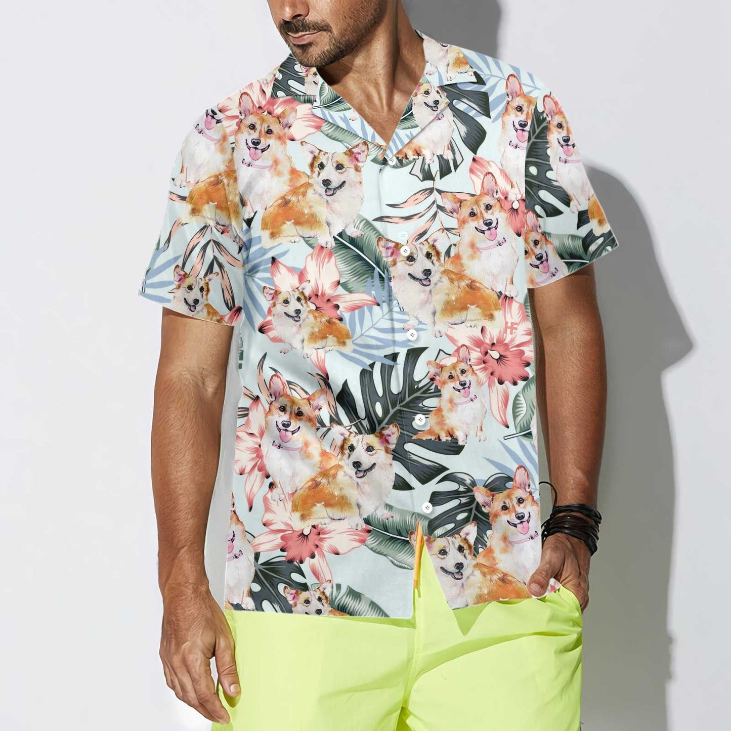 Corgi Life Love Mother Nature Design Hawaiian Shirt,Hawaiian Shirt Gift, Christmas Gift