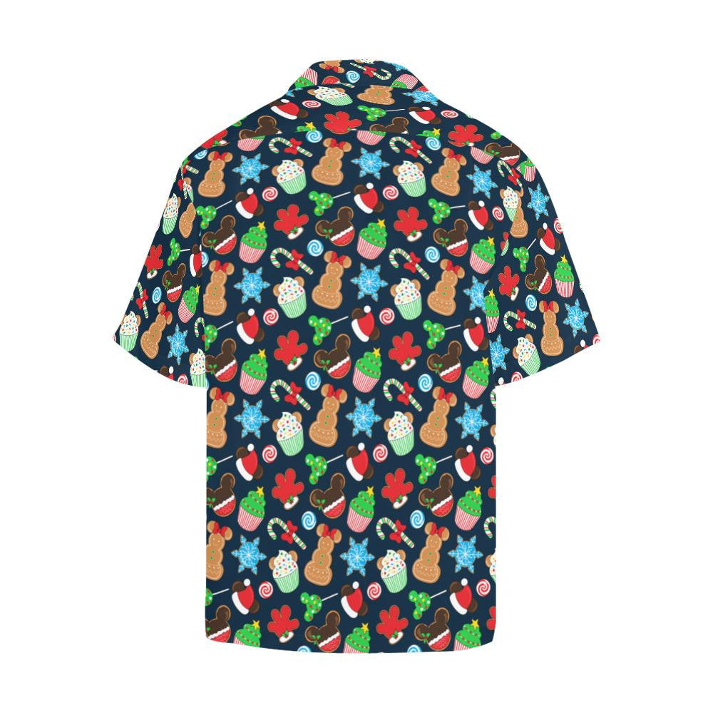 Cute Pattern Christmas Desserts Design Hawaiian Shirt,Hawaiian Shirt Gift, Christmas Gift