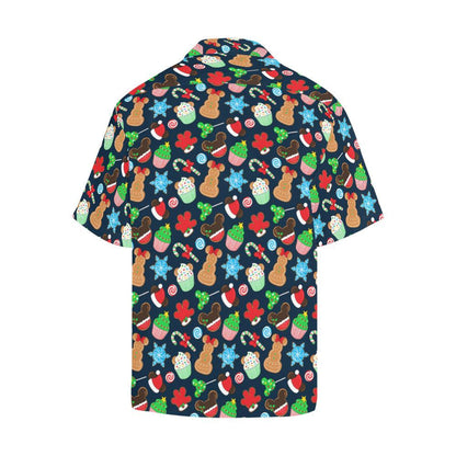 Cute Pattern Christmas Desserts Design Hawaiian Shirt,Hawaiian Shirt Gift, Christmas Gift