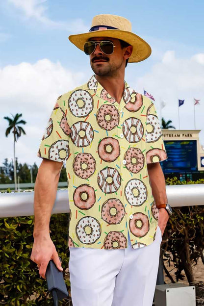 Donut An bhfuil Mo Shaol Ar Dhearadh Buí Éadrom Léine Haváís, Bronntanas Léine Haváíais, Bronntanas Nollag