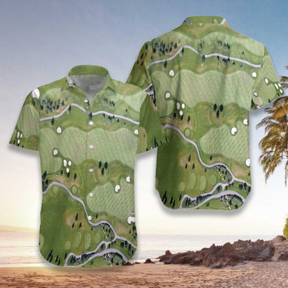 Léarscáil an Chúrsa Gailf Téama Glas Léine Haváís, Bronntanas Léine Haváí, Bronntanas Nollag