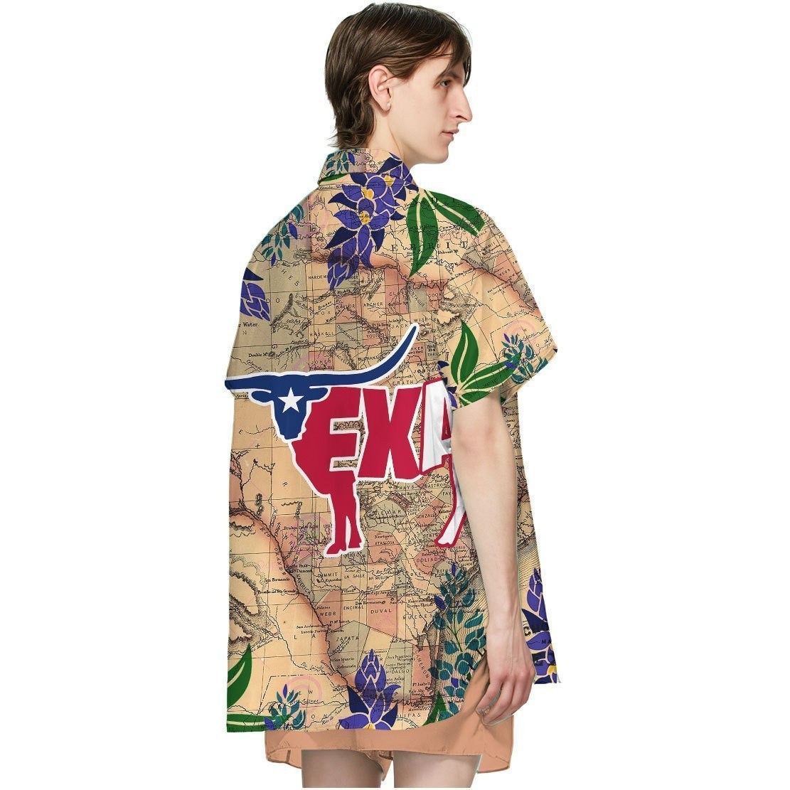 Brat Longhorn Texas Cúlra Gan uaim Dearadh Léine Haváís, Bronntanas Léine Haváise, Bronntanas Nollag