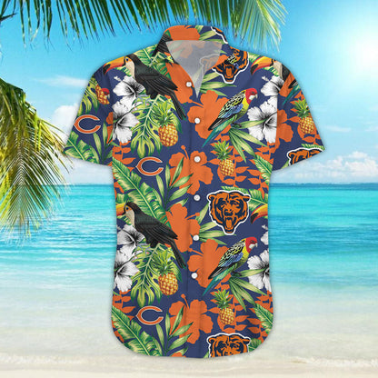 Chicago Bears Nfl Hawaiian Shirt_Hawaiian Shirt Gift, Christmas Gift